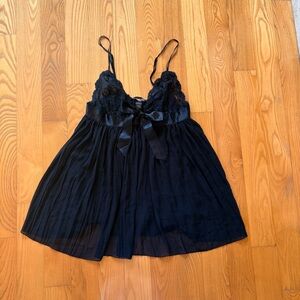 Vintage Victoria’s Secret Lace Silk Bow Lingerie Babydoll Dress NWT
